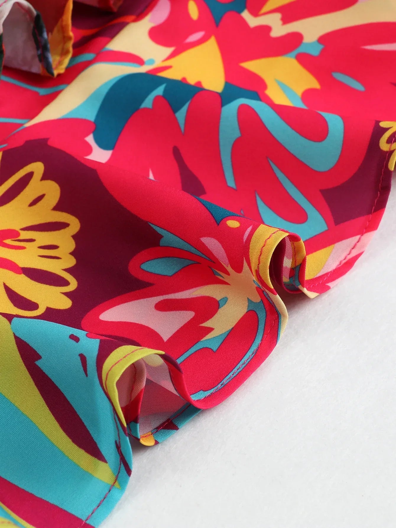 Draped Print V-Neck Maxi Dress – Beachwear Edition - Piña Colada