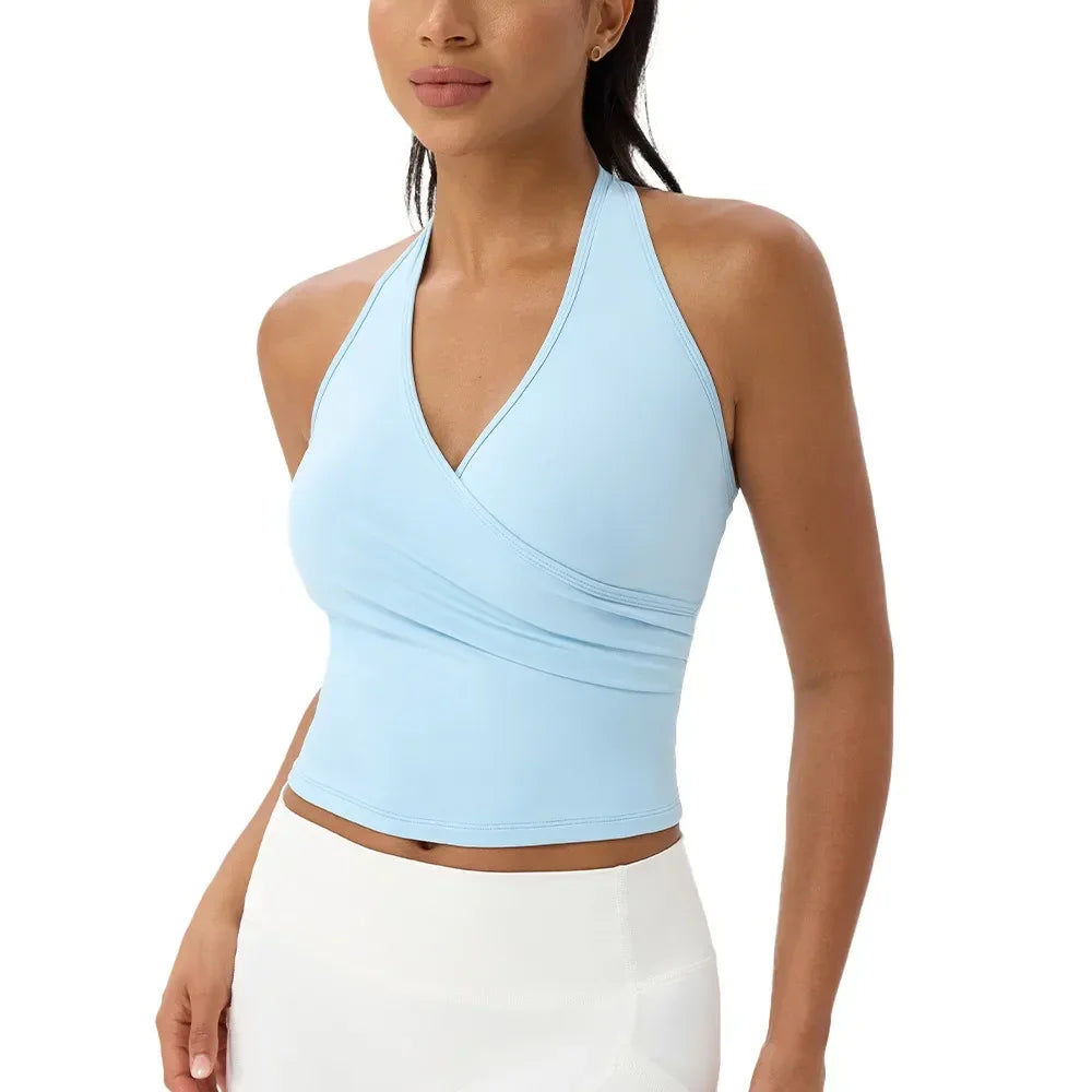 Sports Yoga Vest Halter Neck