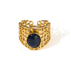 Colorful Stone Open Band Ring - Piña Colada