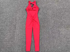 Seamless Sleeveless Yoga Jumpsuit for Women - Piña Colada