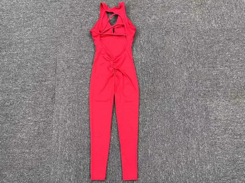 Seamless Sleeveless Yoga Jumpsuit for Women - Piña Colada