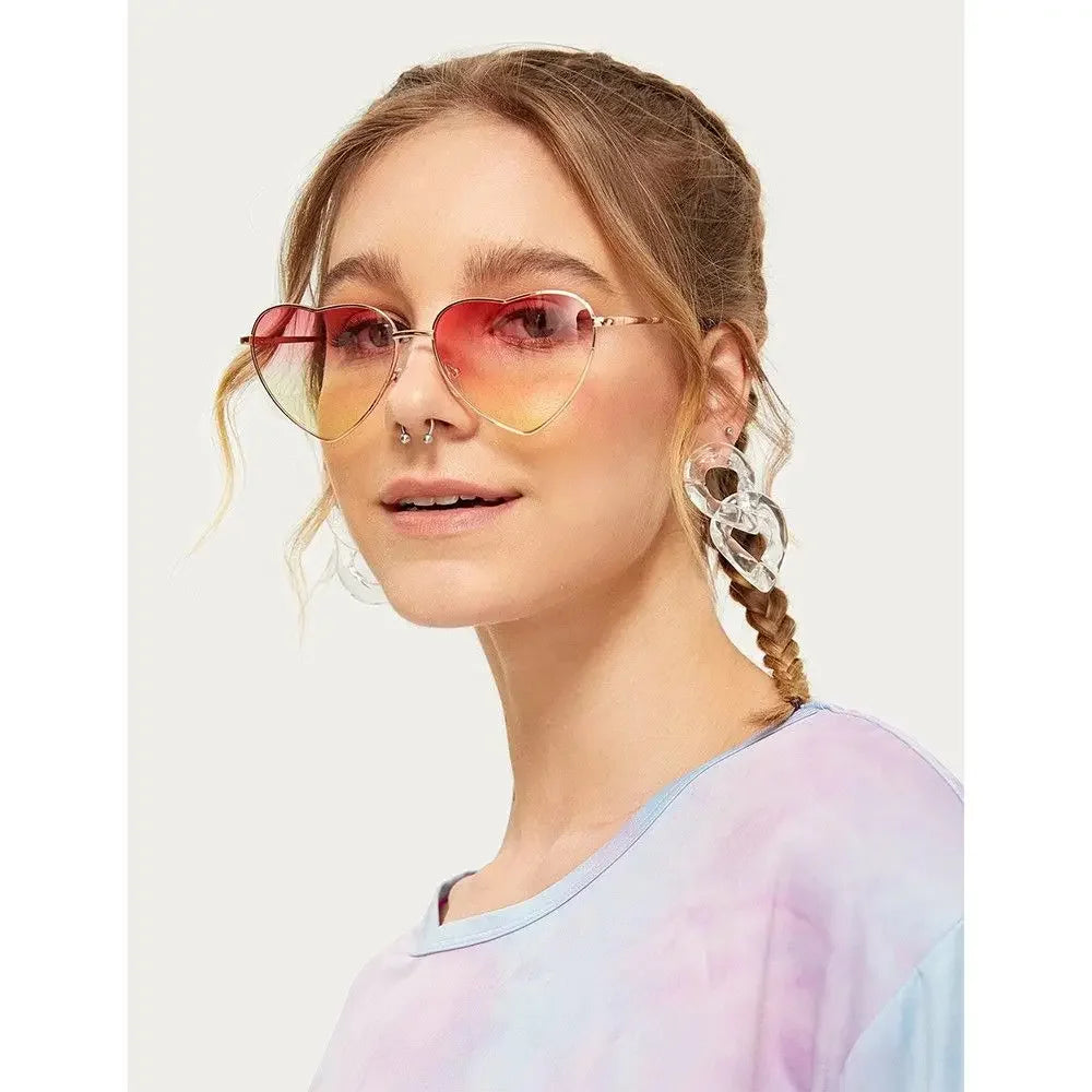 Heart Shape Sunglasses - Piña Colada
