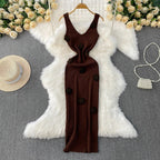 Chic Off Bodycon Dress Wrap Knitted - Piña Colada