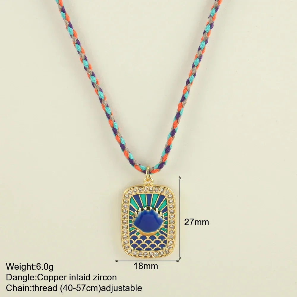 Handwoven Wool Chain Choker - Piña Colada