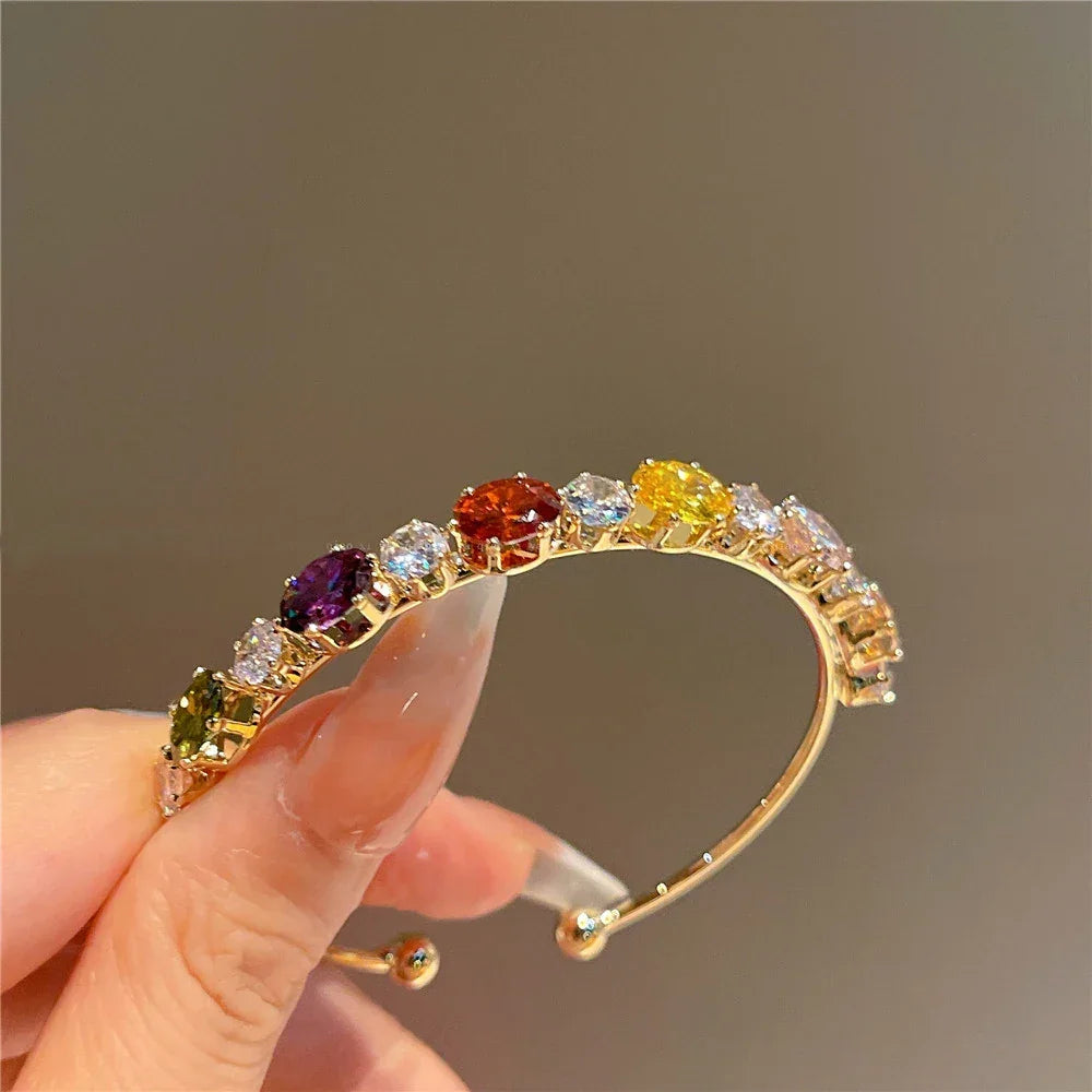 Luxury Rotatable Zircon Four-Leaf - Piña Colada
