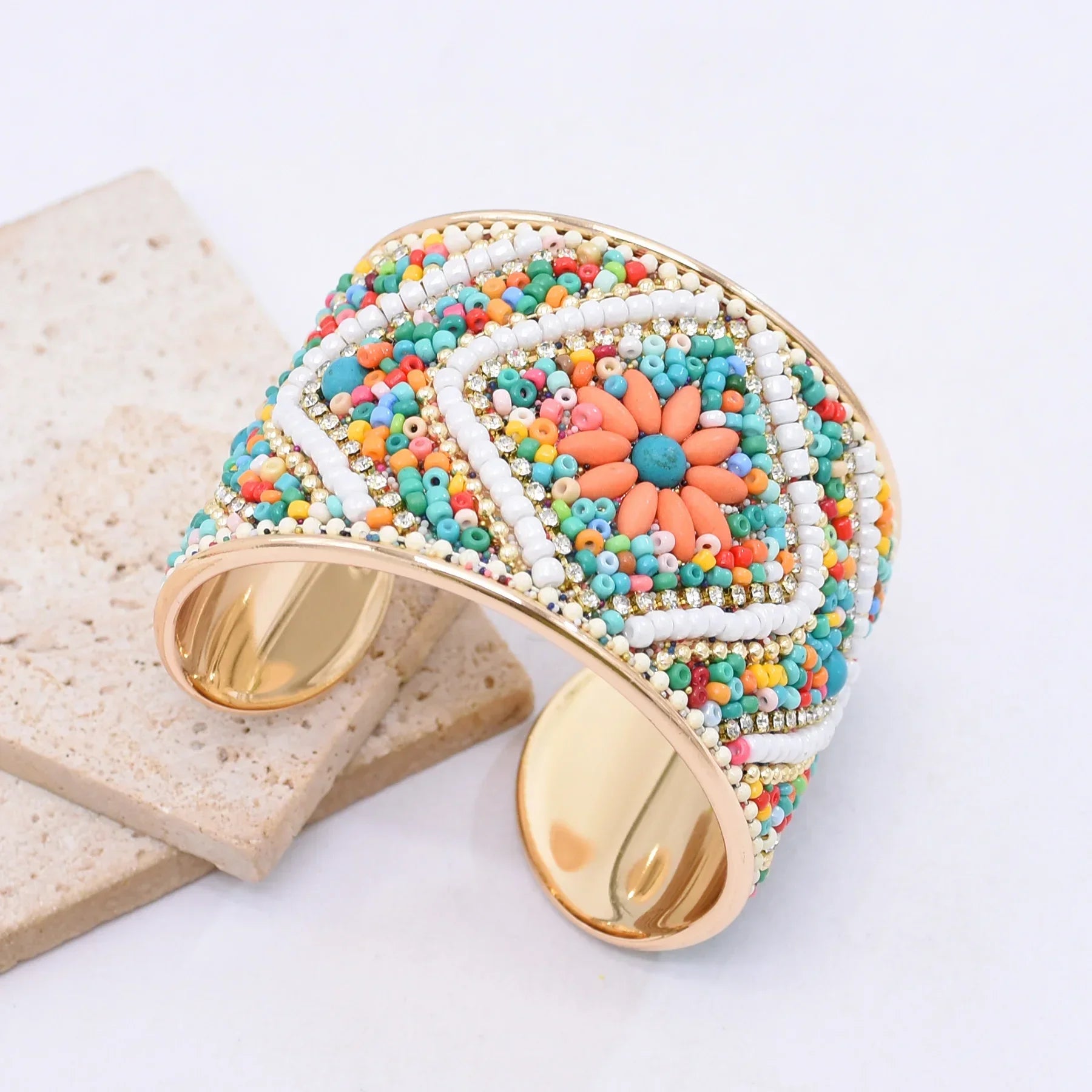 Bohemian Colorful Rice Beads Handmade - Piña Colada