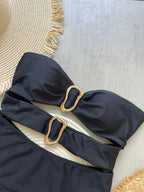 Metal Rings Cut Out Swimwear - Piña Colada