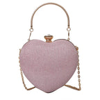 Shiny Handbag Heart Shape