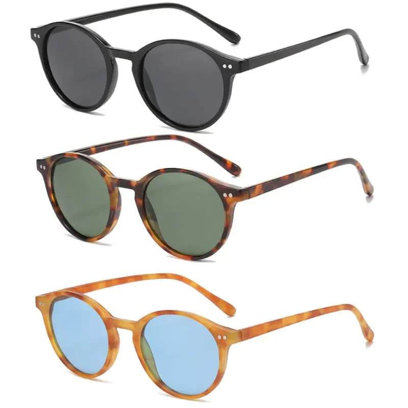 Retro Round Polarized Sunglasses - Piña Colada