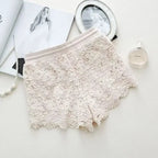Casual High-Waist Appliqué Shorts with Drawstring - Piña Colada