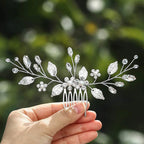 Crystal Pearl Hair Comb Clip - Piña Colada