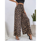 Retro Leopard Print Wide Leg - Piña Colada