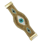 Vintage Handmade Beads Devil Eye - Piña Colada