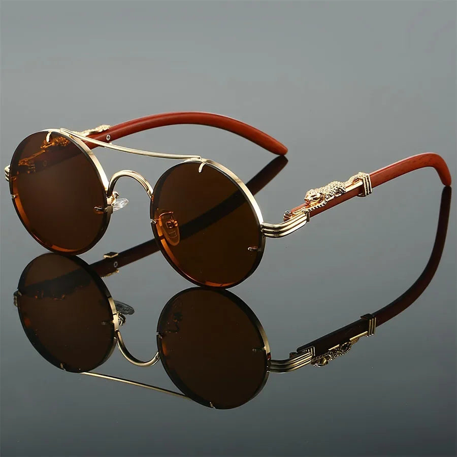 Vintage Round Sunglasses - Piña Colada