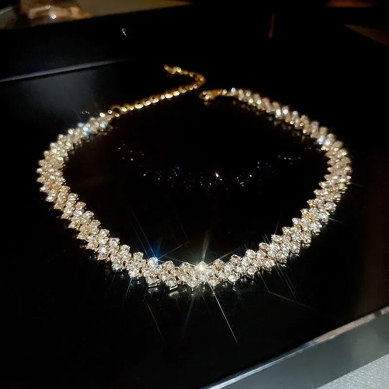 Full Rhinestone Choker - Piña Colada