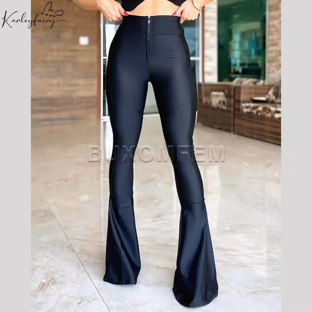 High-Waist Flare Jeans - Piña Colada
