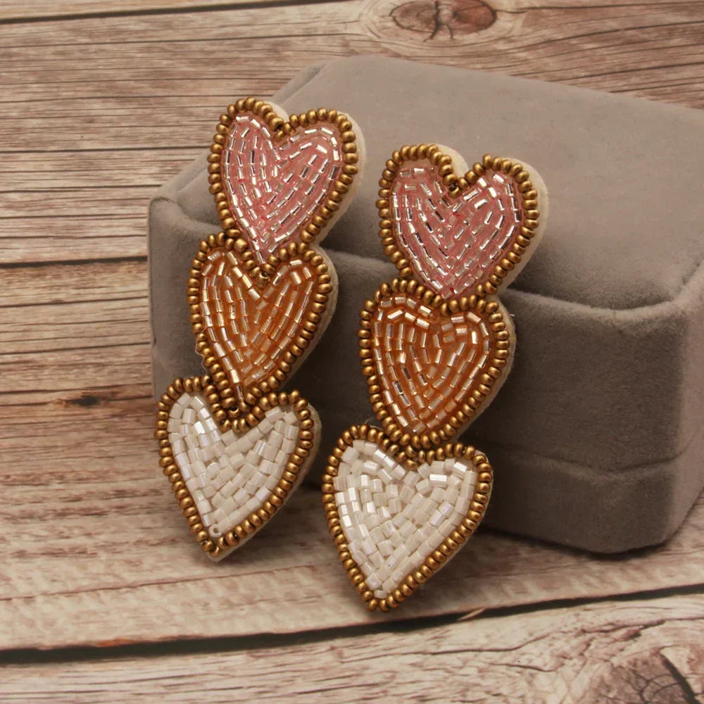Love Beaded Earrings - Piña Colada