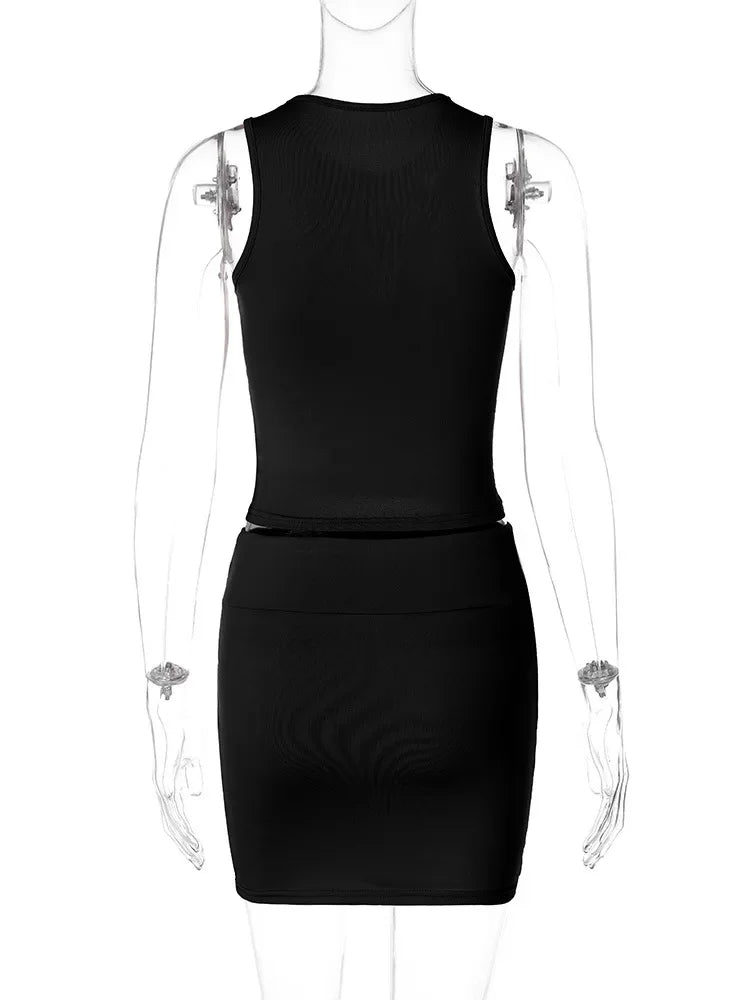 Dulzura Hollow Out Knit Mini Dress – Autumn High Street Look - Piña Colada