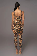 Leopard Print One Piece - Piña Colada