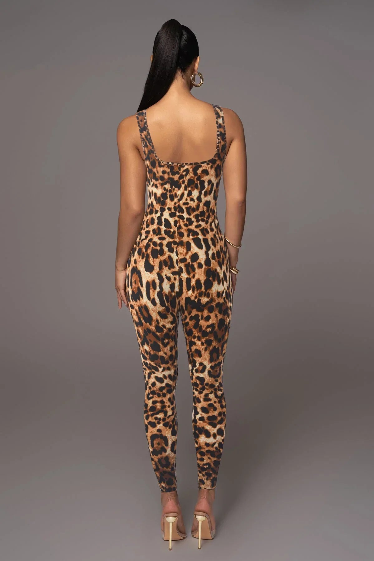 Leopard Print One Piece - Piña Colada