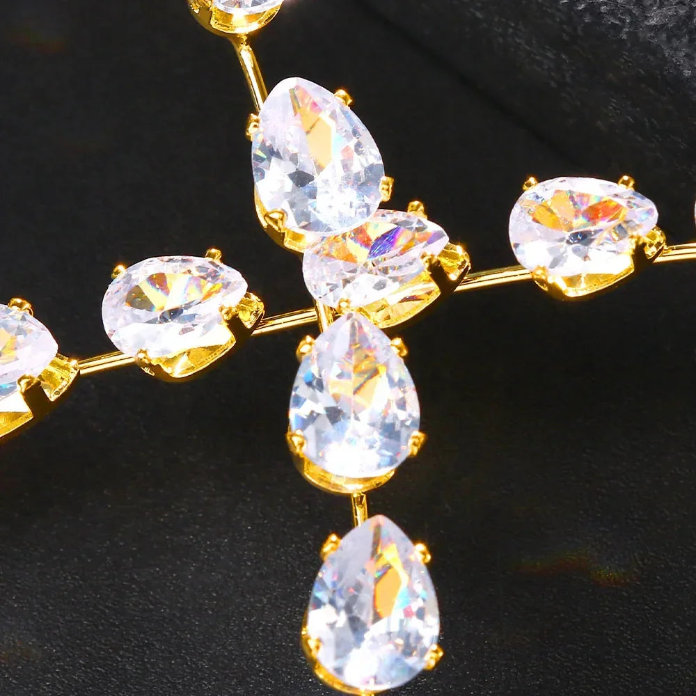 Zircon Water Drop Collar - Piña Colada