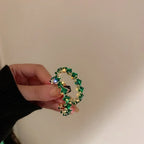 Hoop Earrings Zircon Crystal - Piña Colada