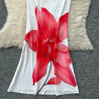 Bodycon Long Dress Print - Piña Colada
