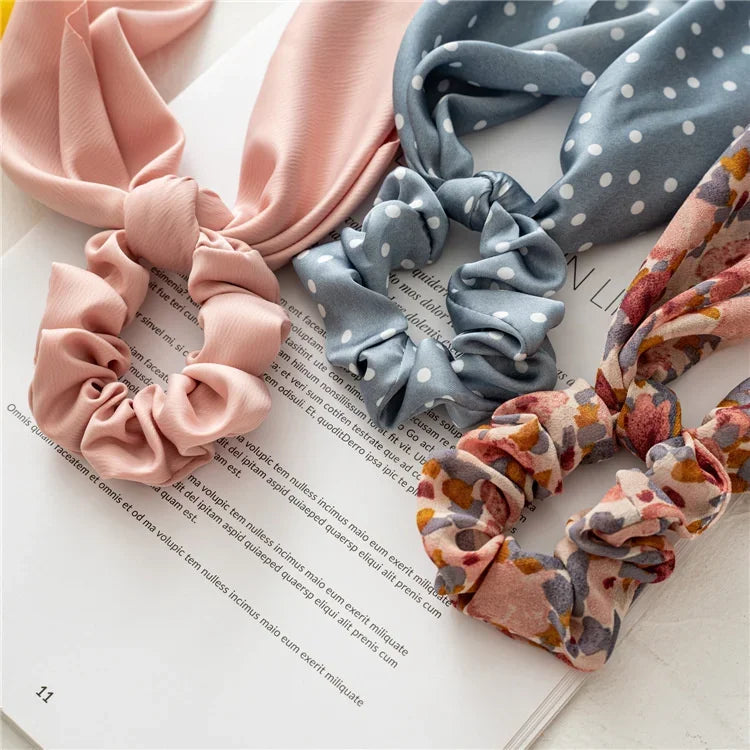 Print Bow Satin Long Ribbon - Piña Colada