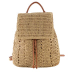 Women Straw Backpack Handmade - Piña Colada