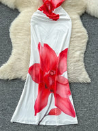 Bodycon Long Dress Print - Piña Colada