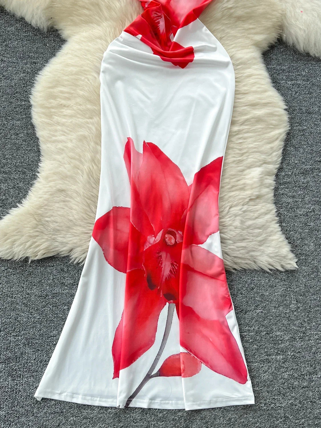 Bodycon Long Dress Print - Piña Colada