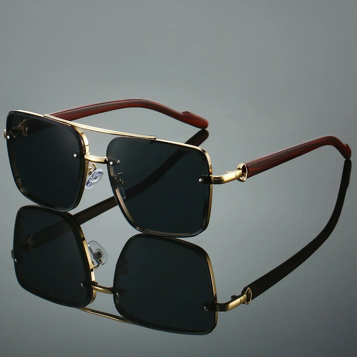 Square Metal Shades Sunglasses - Piña Colada
