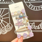 Shell Starfish Hair Clips - Piña Colada