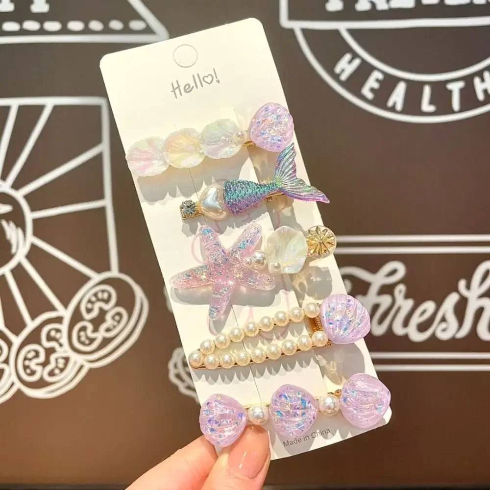 Shell Starfish Hair Clips - Piña Colada