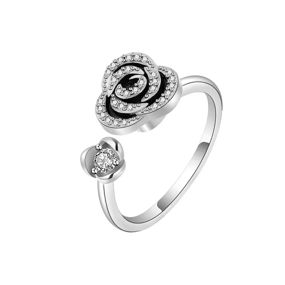 Spinner Ring Crystal Flower - Piña Colada