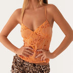 Ruffle Print Tank Top – Bold Streetwear Summer Style - Piña Colada