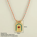 Handwoven Wool Chain Choker - Piña Colada