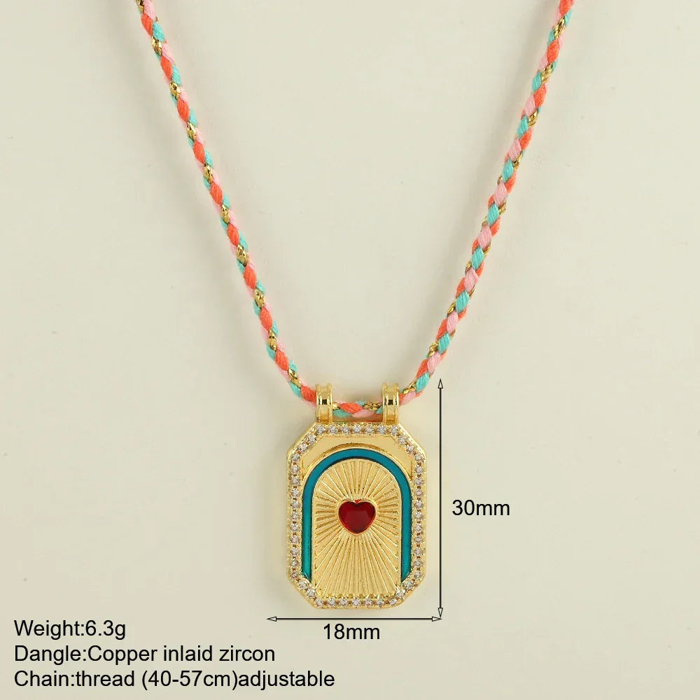 Handwoven Wool Chain Choker - Piña Colada