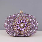 Crystal Floral Evening Clutch - Piña Colada