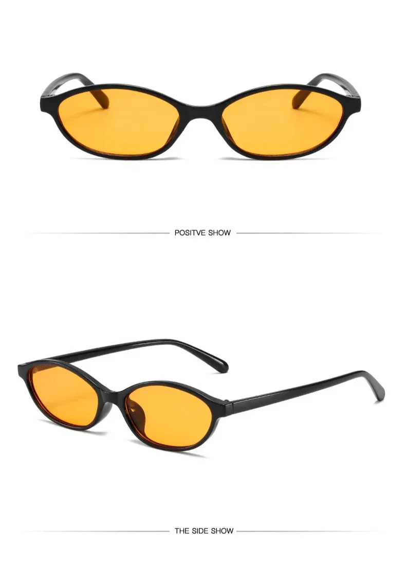 Retro Oval Frame Sunglasses - Piña Colada