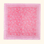 Leopard Print Square Scarf Satin Silk - Piña Colada