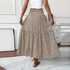 Floral Print Elastic Waist Loose - Piña Colada