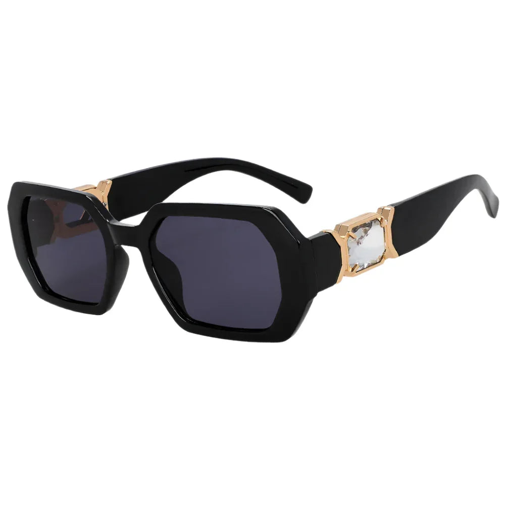 Oversized Diamond Rectangle Sunglasses - Piña Colada