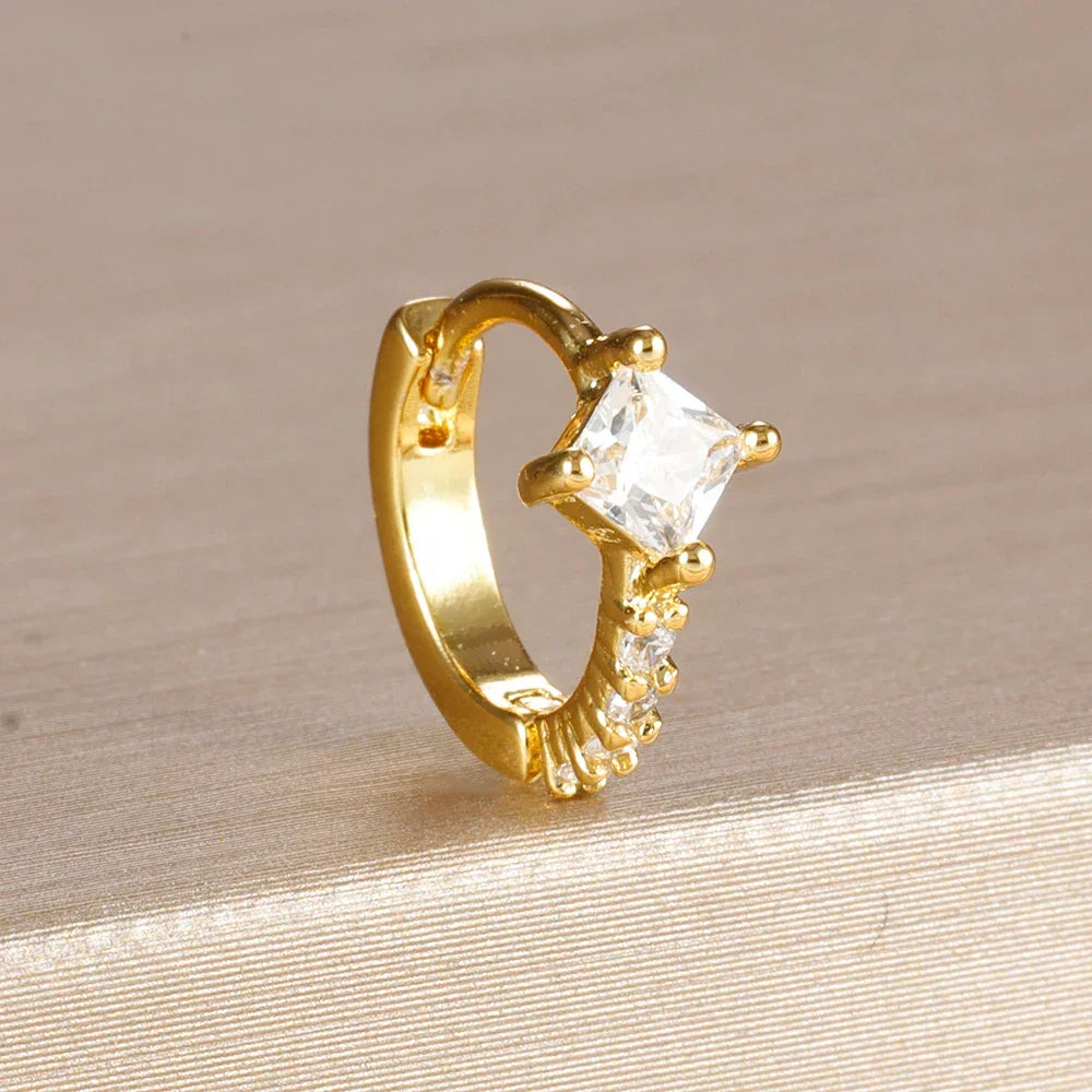 Stainless Steel Round Circle Earrings for Women - Piña Colada