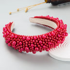 Baroque Pearl Wide Headband - Piña Colada