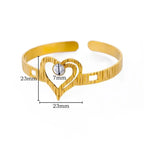 18K Gold-Plated Stainless Steel Cuff Bracelet for Women - Piña Colada