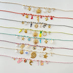 Beach Style Turtle & Starfish Pendant Necklace - Piña Colada