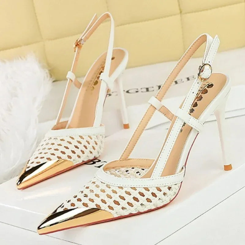 Mesh Open Heel Shoes - Piña Colada