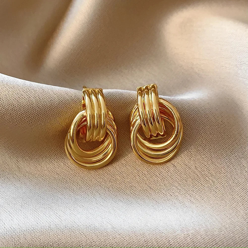 Large Ear Buckle Earrings - Piña Colada