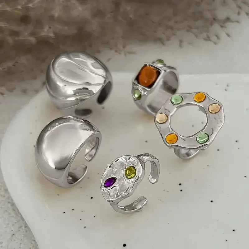 5Pcs/Set Vintage Irregular Metal - Piña Colada